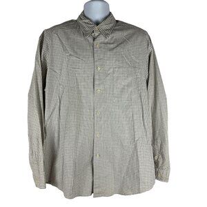 Dockers Mens Stretch Long Sleeve Plaid Shirt Size L Cotton & Lycra Blend